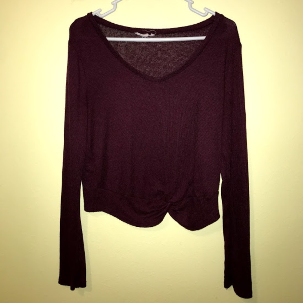 Maroon top